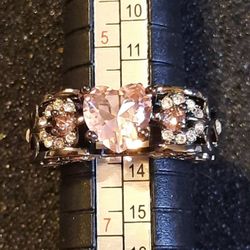 PINK HEART CRYSTAL ENCRUSTED RINK