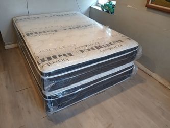 $195 Queen Pillow Mattress Only Brand New Free Delivery Same-day