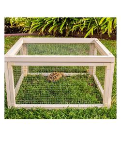 Outdoor Tortoise Enclosure with Wire Mesh
