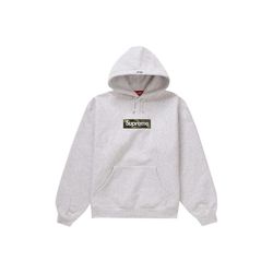 SUPREME BOX LOGO HOODED SWEATSHIRT FW23 ASH GREY/ SIZE MEDIUM MEN / BRAND NEW / NWT /  DEADSTOCK