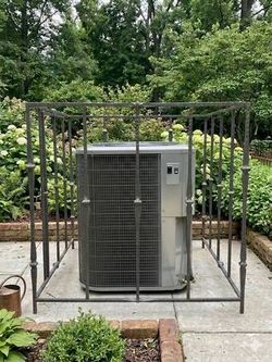 Custom Wrought Iron AC Security Cage - 40x40