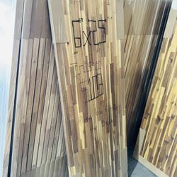 6 ft. L x 25 in. D Finished Acacia Butcher Block Countertop With Square Edge ( Thickness 1.5 inch)  $103 