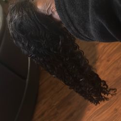 “26” Curly Human Hair Wig – Soft, Full, Lightly Used”