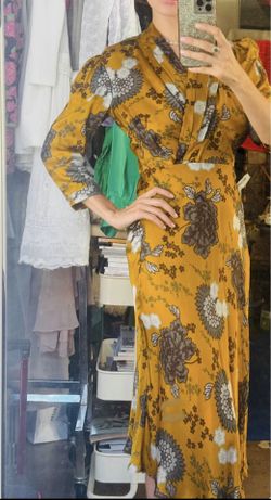 Dress M Size Vintage Silk 