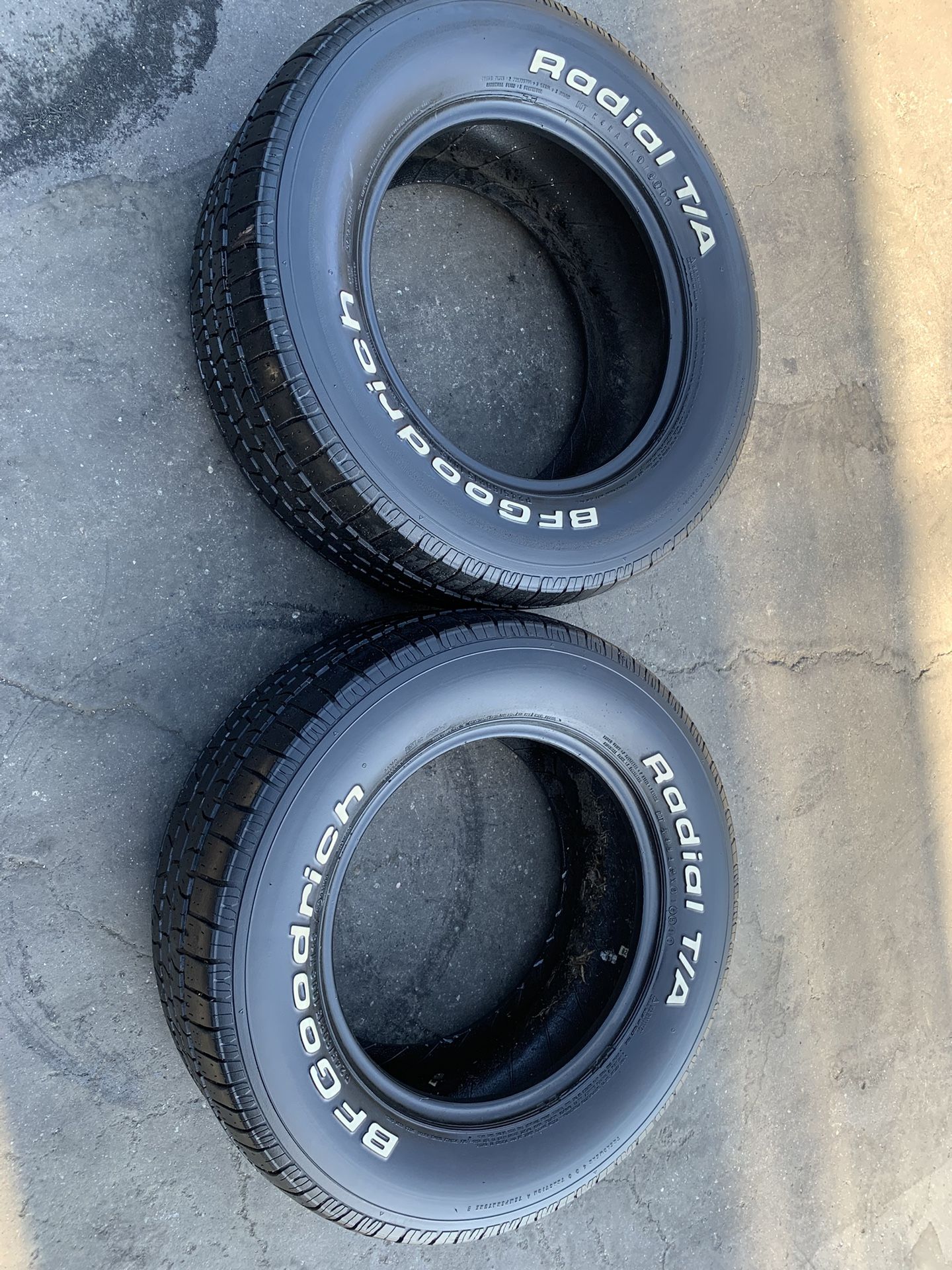 Two 245-60-15 BF Goodrich T/A Classic