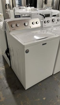 Maytag Top Load Washer – White, Knob Controls, 60‑Day Warranty