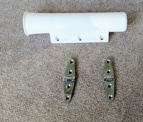 Boat hatch hinges pole holder