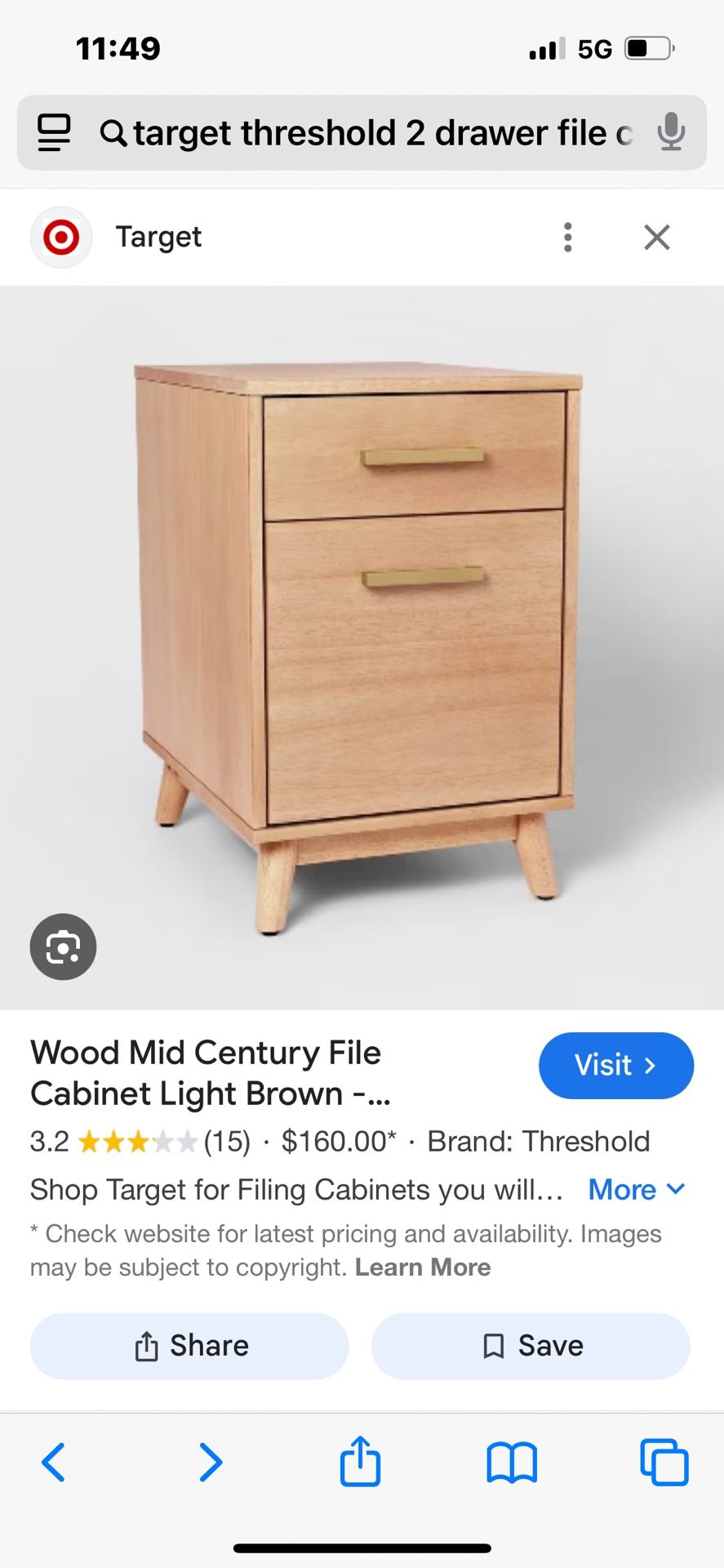 Brand New Wood File cabinet