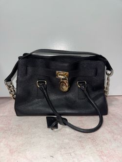 Michael Kors Black Medium Gold Lock Bag