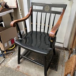 Nichols & Stone Harvard University Alumni Windsor Wooden Armchair 1950s USA Made