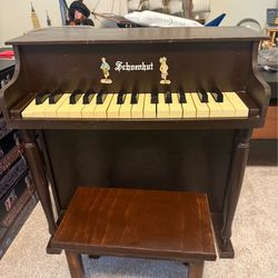 Schoenhut 30-Key Kids Piano with Stool 🎹 – Chestnut Wood, Vintage Style