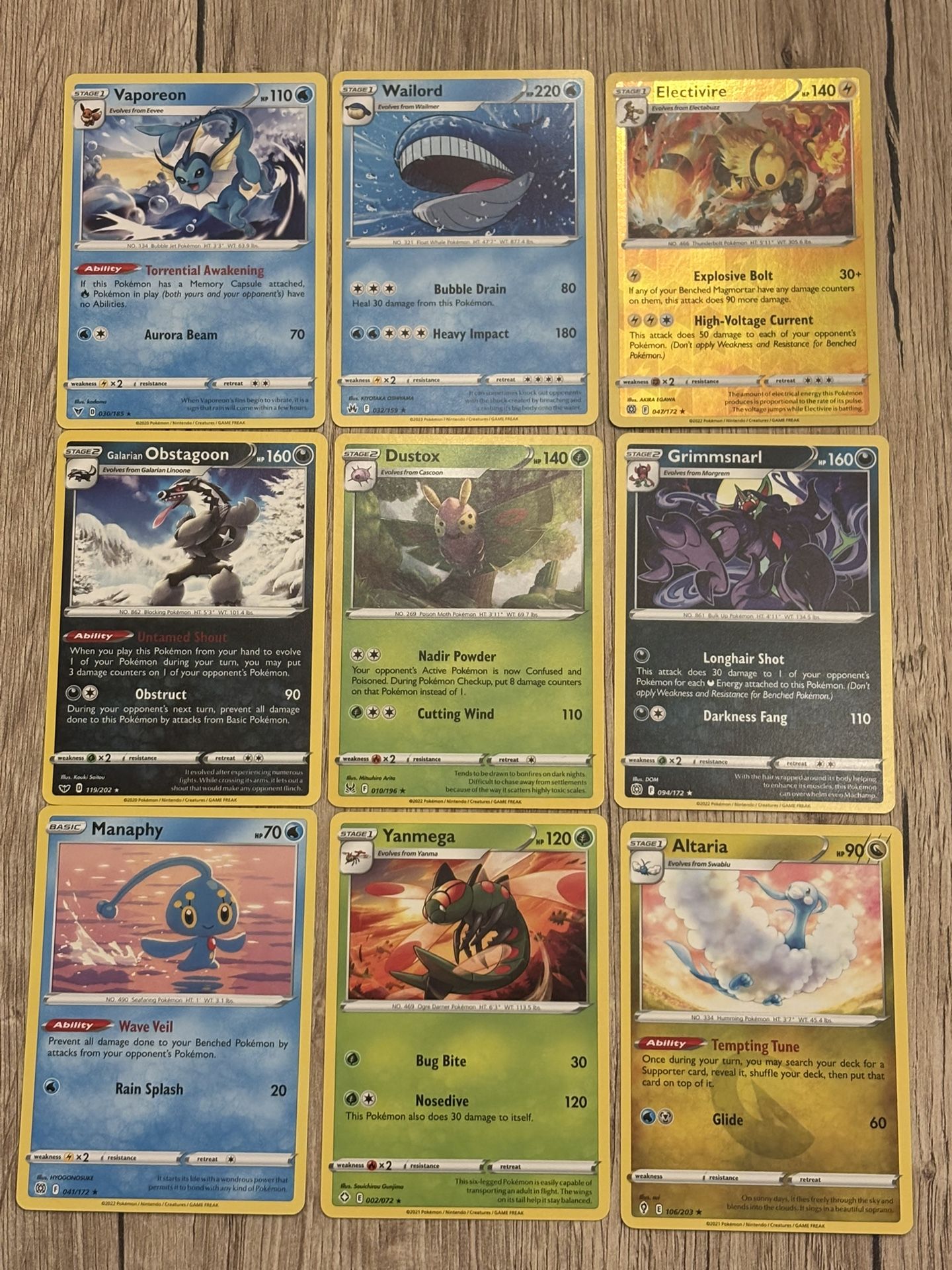 600+ Pokémon Cards (Wailord,Electivire,Dustox Holos etc)