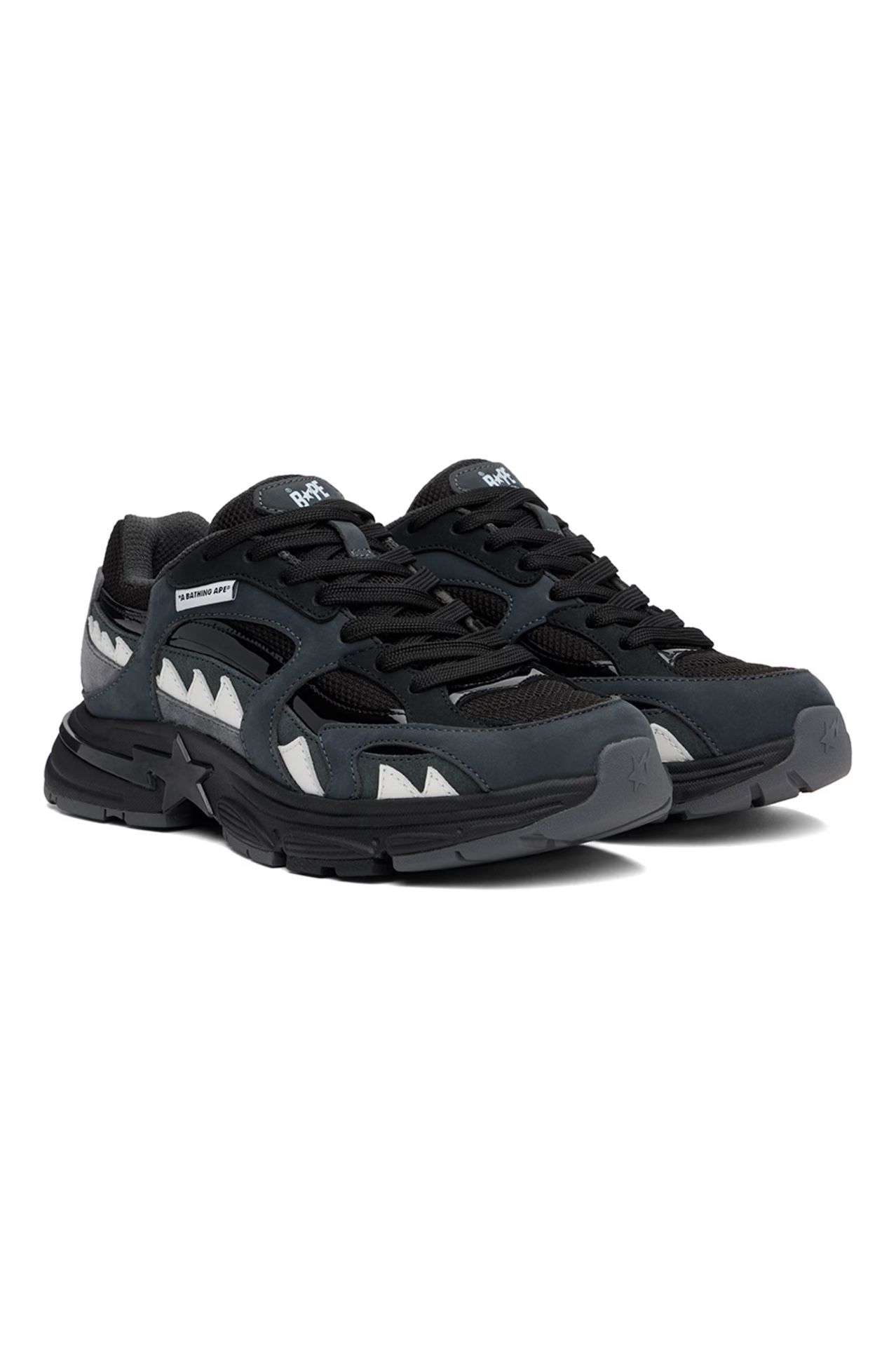 Size 9.5 - A Bathing Ape Shark Sta M2 Black