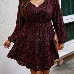 Shein 1xl leopard womens dress