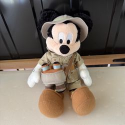 Disney Parks Animal Kingdom Safari Mickey Plush 