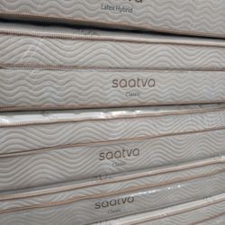 California King Saatva 11" And 14" Pillow Top Mattress Sale