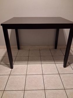 Black Rectangular Wood Table