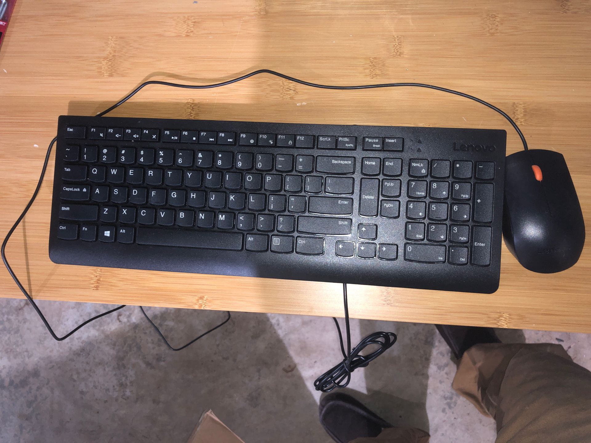 Lenovo standard wired mouse and keyboard combo