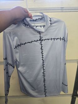Sally Halloween Stitches Long Sleeve Costume Shirt women sz M new