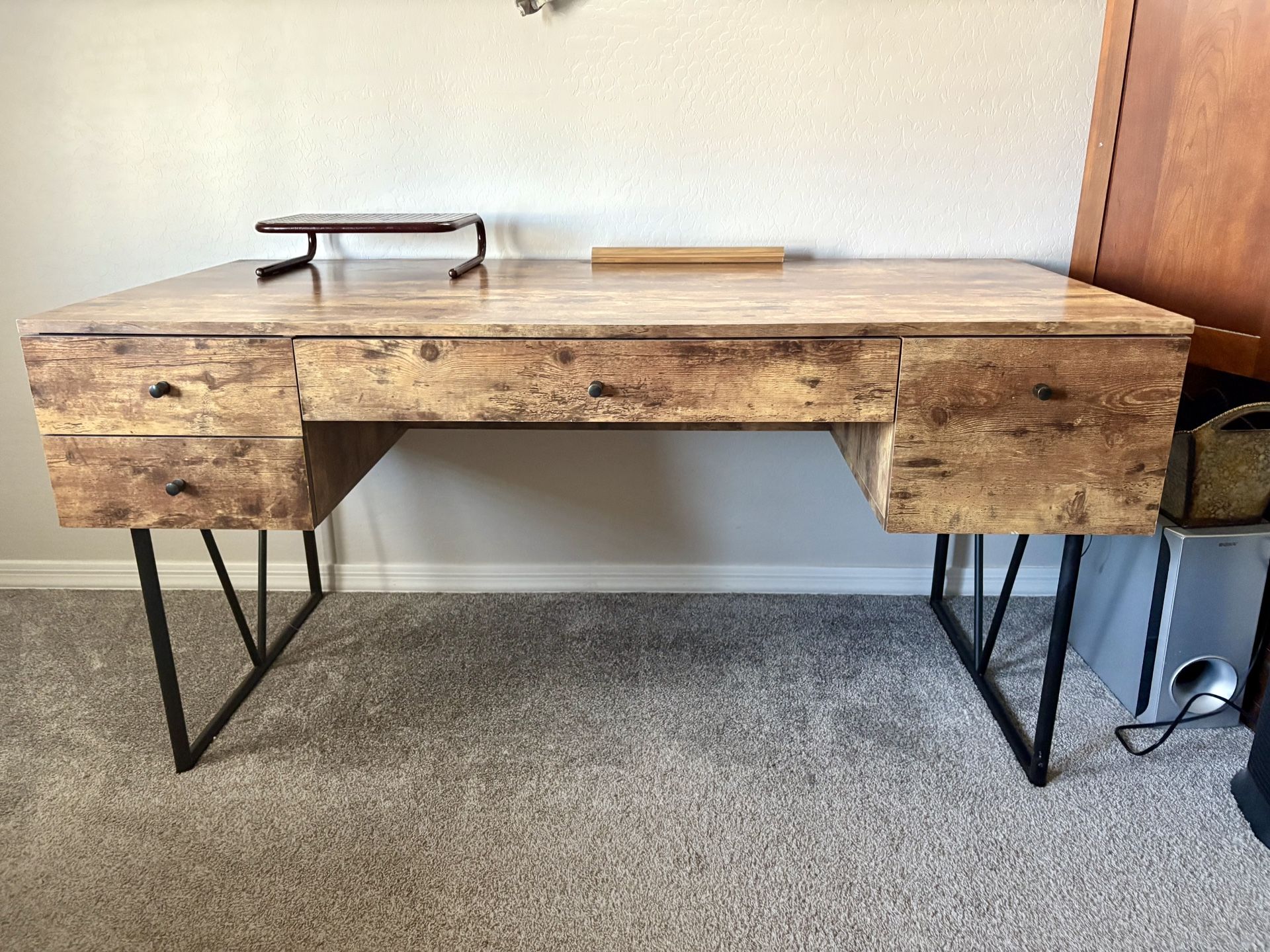 Fallon Metal Base Writing Desk