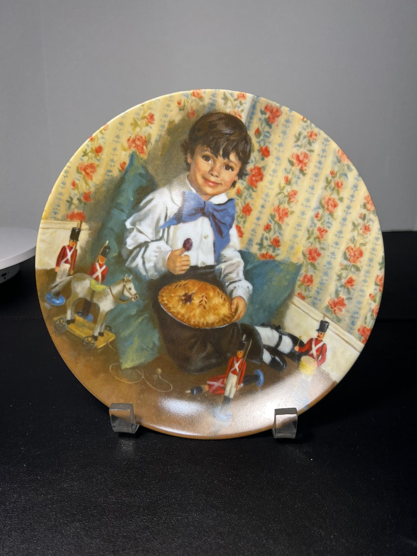 RECO International 1984 4th Issue Mother Goose Plate Little Jack Horner, 8.5”