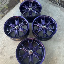 Set of Purple Liquid Metal Coil 20inches Wheels "Gambler"