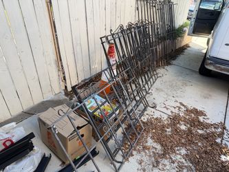 Antique iron window bars