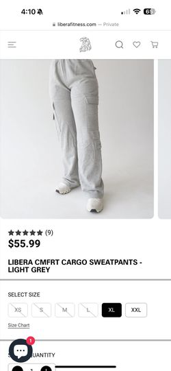 Cargo Grey Pocket Sweatpants Gym Libera Fitness