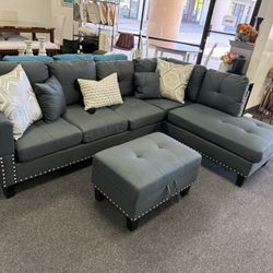 Sectional With Ottoman