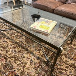 Glass Coffee Table With Two Side Tables