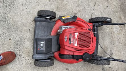 Troy Bilt lawnmower 725 motor survey one self-propelled new belt big wheel 22 inch cut ready to go no issues with this machine
