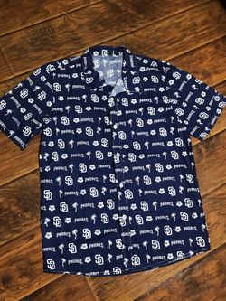SD PADRES BUTTON UP SHORT SLEEVE
