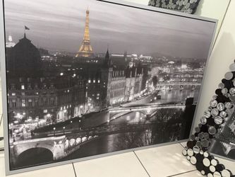 Ikea home decor painting large Paris artwork