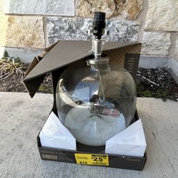 NEW (Set of 2) allen + roth 16-in m green Water Glass Lamp Base Plug-in 3-way (Set of 2)