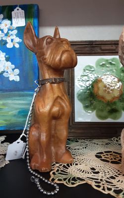 Carved Wood Boxer Dog- located in Shelton
