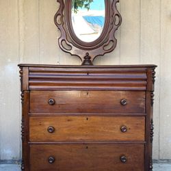 Gorgeous antique Victorian mirror-top dresser