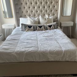 FREE Queen Bed Frame, Headboard And Boxspring
