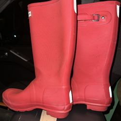 Hunters Woman Original Tall Wellington Rain Boots Size 5 Pre Owned 