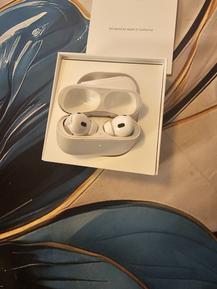 EARBUDS BY APPLE AIRPODS PRO GEN2 WITH BOX AND CHARGER