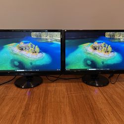 Double 21.5” Widescreen Full HD Computer Monitor Set