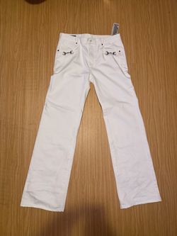 Gucci White Horsebit Jeans Size 34