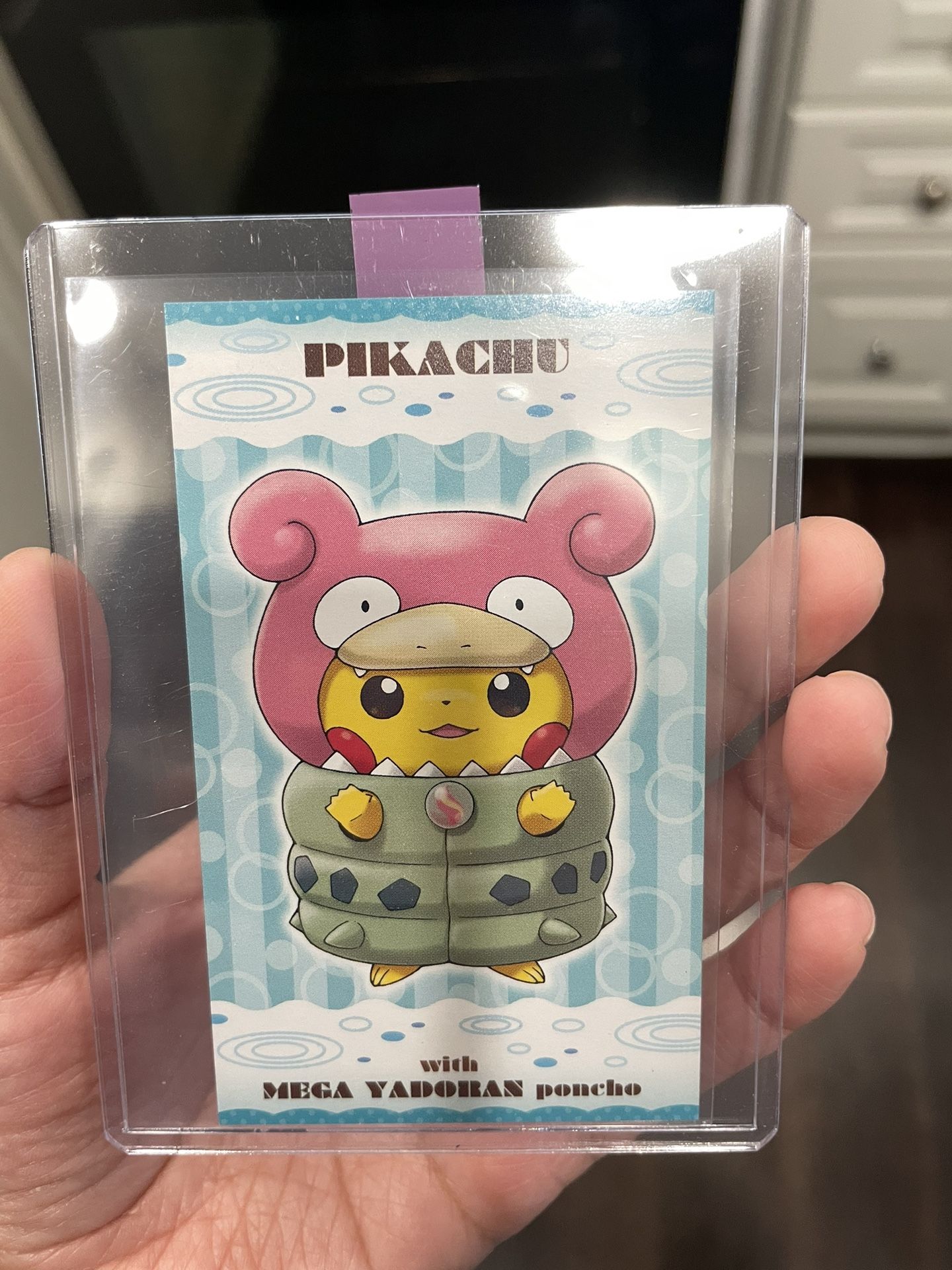 Poncho Wearing Pikachu Slowbro Business Card Promo