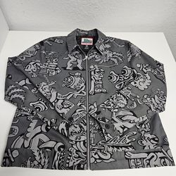 Killer acid gray zip up jacket M.
