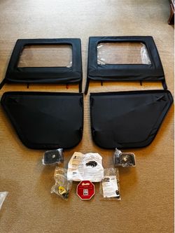 Bestop Rear 2-Piece soft doors w/rotary Latch 1/2 & Full doors Fits JK 2007+