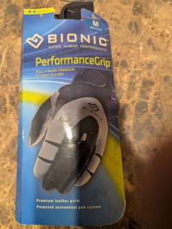 Bionic Performance Grip Fitness Gloves Men's Size Medium New