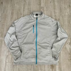 Soybu Men's Apres Sport Jacket Grey w/ Blue Zippers, XXL