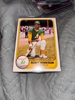 Rickey Henderson a.l most stolen bases fleer baseball card