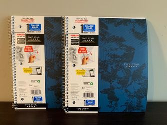 Five Star College Ruled Notebooks, Price for Both (multiple sets available)