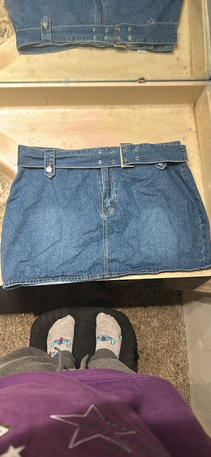 Denim Mini Skirt Size 2XL