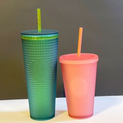 Starbucks Green Mountain dew grid  & Grande Pink lemonade 